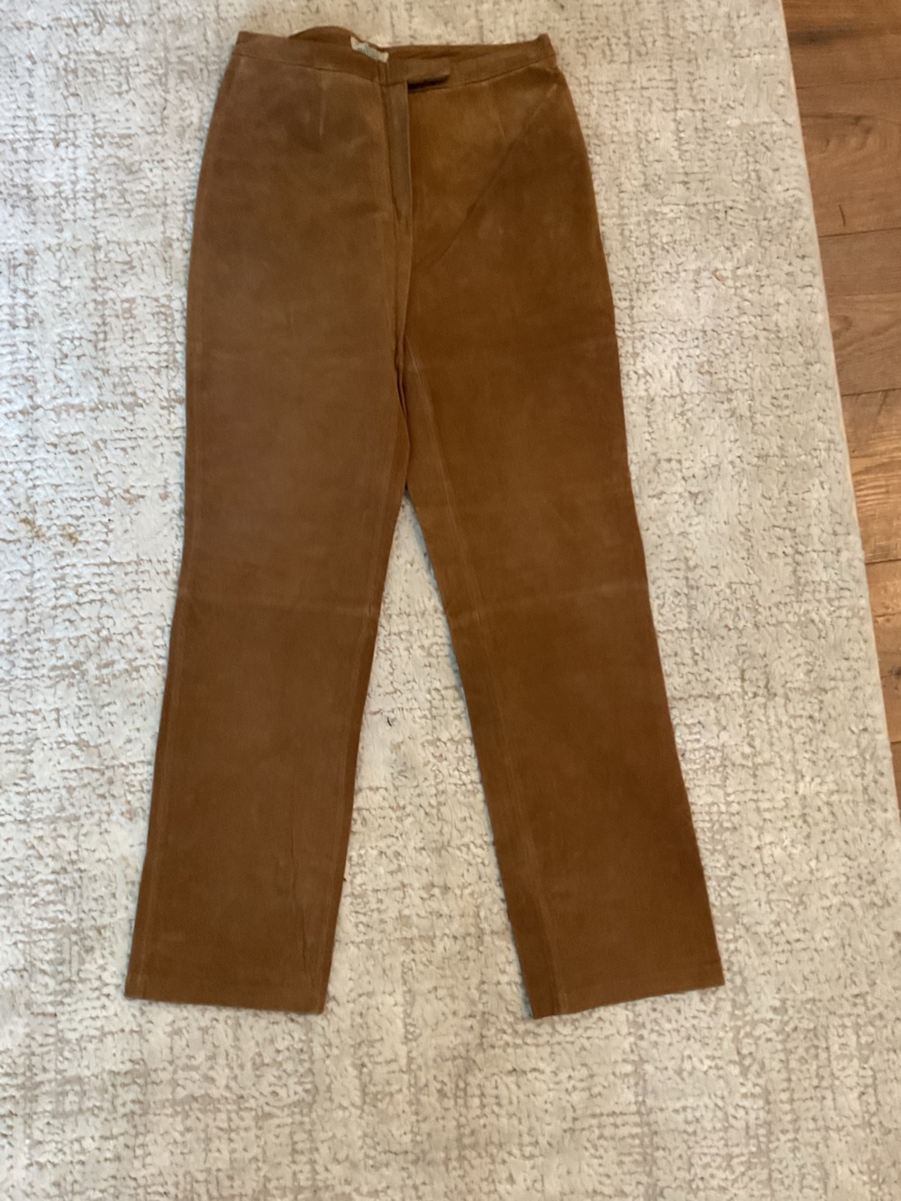 St. John's Bay Camel Vintage Suede Leather Pants 8